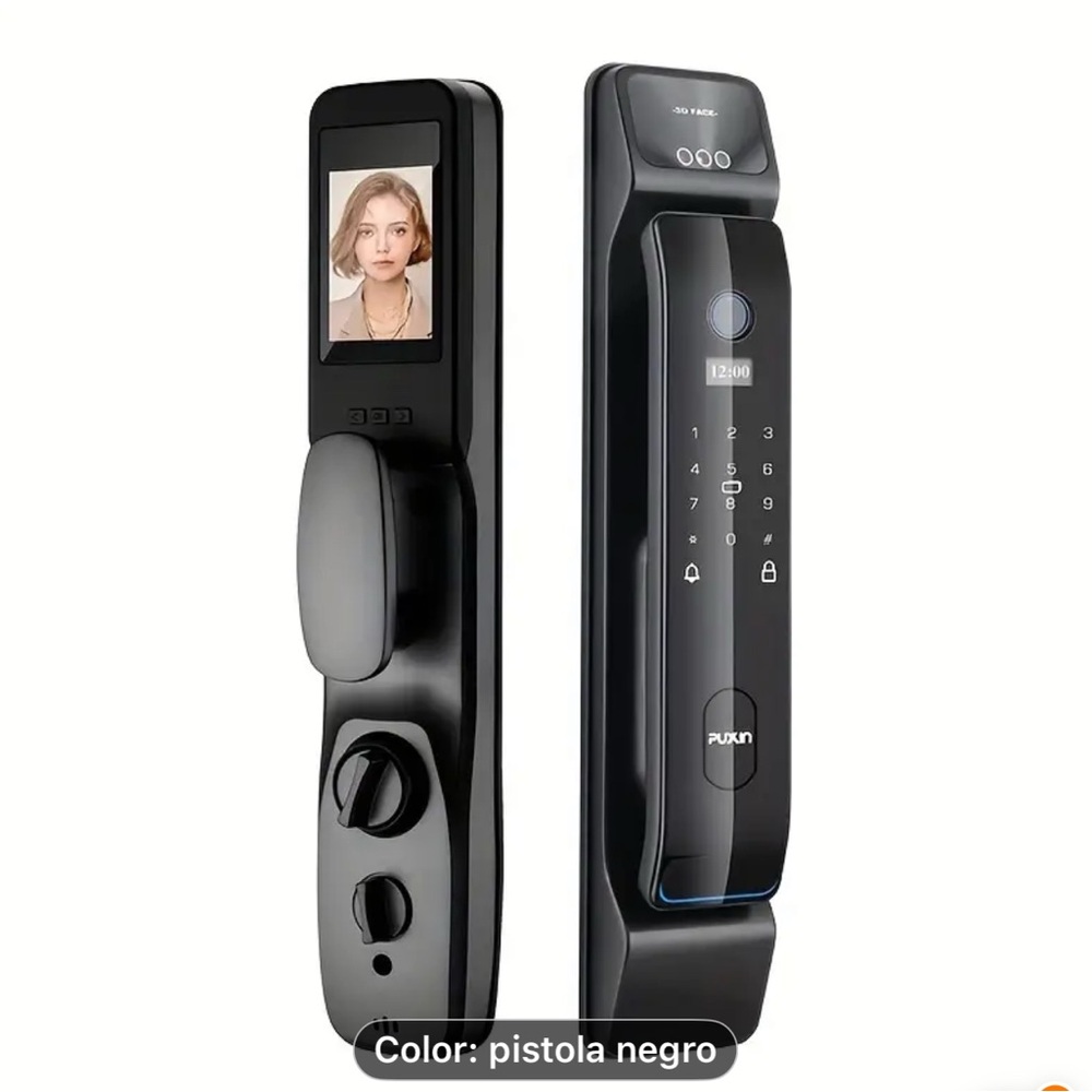 Black Smart Door Lock with Screen